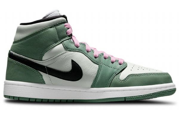 Retro Basketbalové Boty Nike Air Jordan 1 Mid Tops Se Pro Ženy Zelené