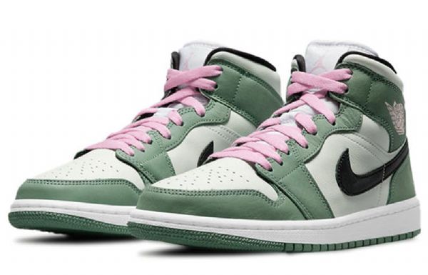 Retro Basketbalové Boty Nike Air Jordan 1 Mid Tops Se Pro Ženy Zelené