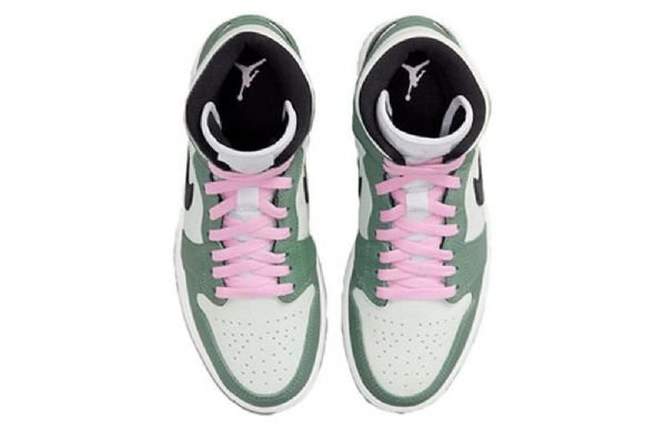 Retro Basketbalové Boty Nike Air Jordan 1 Mid Tops Se Pro Ženy Zelené