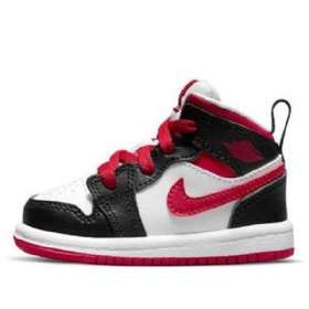 Retro Dětské Basketbalové Boty Nike Air Jordan 1 Mid Tops Td Bílé
