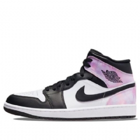 Retro Pánské Basketbalové Boty Nike Air Jordan 1 Mid Tops Se Černá Nachový