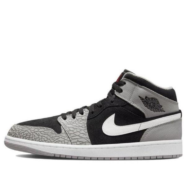 Retro Pánské Basketbalové Boty Nike Air Jordan 1 Mid Tops Se Černá Šedá