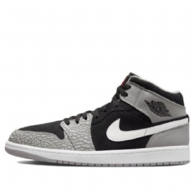 Retro Pánské Basketbalové Boty Nike Air Jordan 1 Mid Tops Se Černá Šedá