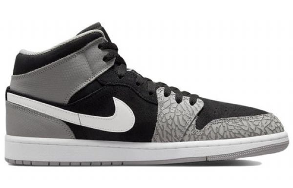 Retro Pánské Basketbalové Boty Nike Air Jordan 1 Mid Tops Se Černá Šedá