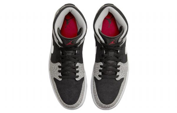 Retro Pánské Basketbalové Boty Nike Air Jordan 1 Mid Tops Se Černá Šedá