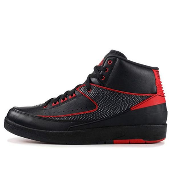 Nike Air Jordan 2 Retro Basketbalové Boty Pro Muže Černo-červené