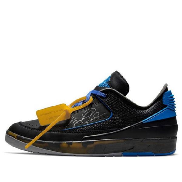 Nike Off-white Air Jordan 2 Retro Low Tops Sp Basketbalové Boty Pro Muže Černá Královská Modrá