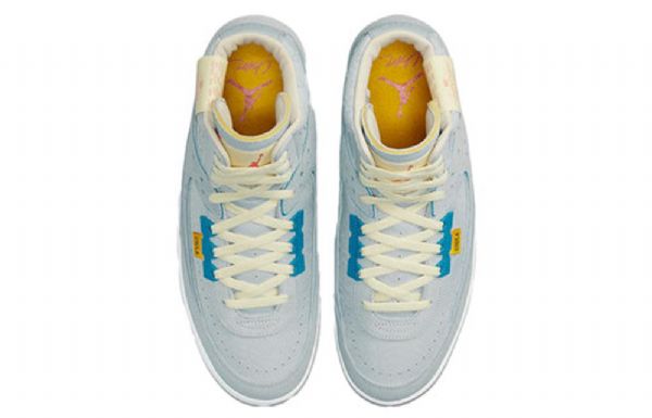 Retro Basketbalové Boty Nike Union La Air Jordan 2 Pro Muže Šedomodré