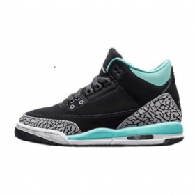 Nike Air Jordan 3 Retro Dívčí Bělené Boty Pro Muže Černá Tyrkysová