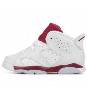 Boty Nike Air Jordan 6 Retro Bt Pro Děti Bílý Burgundy