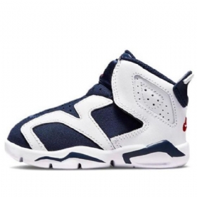 Boty Nike Air Jordan 6 Retro Little Flex Td Pro Děti Modrá Bílá