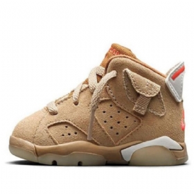 Boty Nike Travis Scott Air Jordan 6 Retro Td Pro Děti Khaki