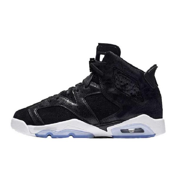Nike Air Jordan 6 Gg Heiress Semišové Kožené Boty Pro Muže Černé