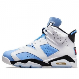 Nike Air Jordan 6 Retro Basketbalové Boty Pro Muže Modrobílé
