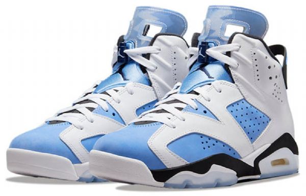Nike Air Jordan 6 Retro Basketbalové Boty Pro Muže Modrobílé