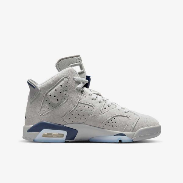 Nike Air Jordan 6 Retro Boty Pro Děti Šedá Tmavě Modrá