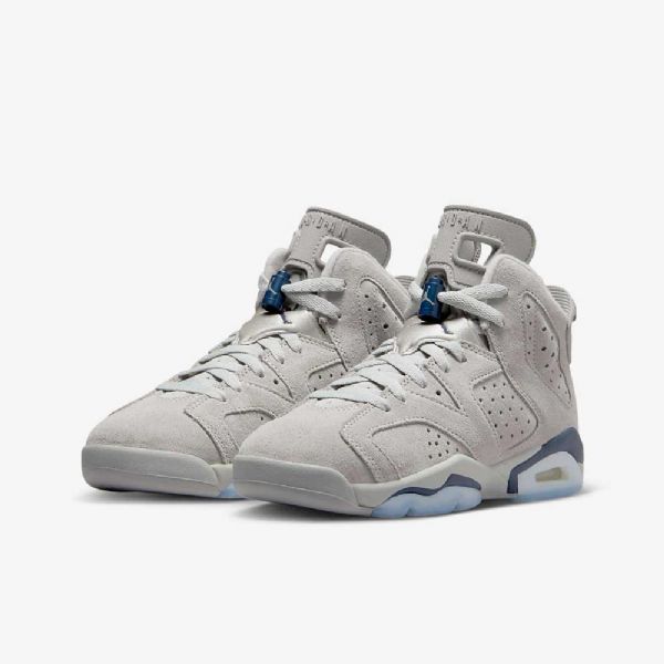 Nike Air Jordan 6 Retro Boty Pro Děti Šedá Tmavě Modrá