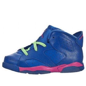 Nike Air Jordan 6 Retro Bt Basketbalové Boty Pro Děti Modrobílé