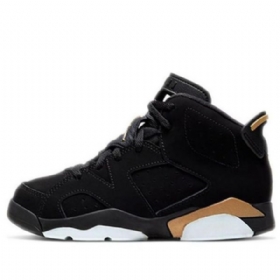 Nike Air Jordan 6 Retro Se Ps Basketbalové Boty Pro Děti Černé