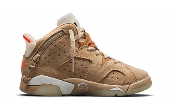 Nike Travis Scott Air Jordan 6 Retro Ps Basketbalové Boty Pro Muže Khaki