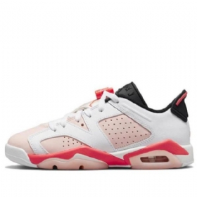 Pánské Basketbalové Boty Nike Air Jordan 6 Low Tops Gs Atmosphere Retro Bílý Růžový