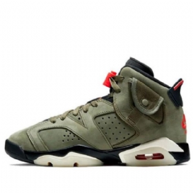Pánské Basketbalové Boty Nike Travis Scott Air Jordan 6 Retro Gs Olive Zelená
