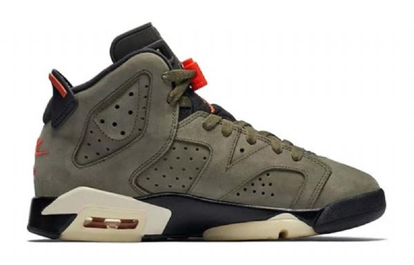 Pánské Basketbalové Boty Nike Travis Scott Air Jordan 6 Retro Gs Olive Zelená