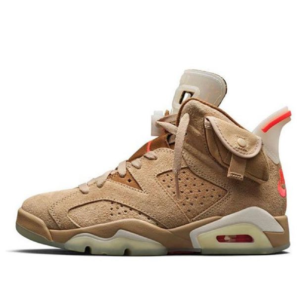 Pánské Basketbalové Boty Nike Travis Scott Air Jordan 6 V Khaki Barvě