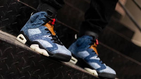 Pánské Boty Nike Air Jordan 6 Washed Modrý