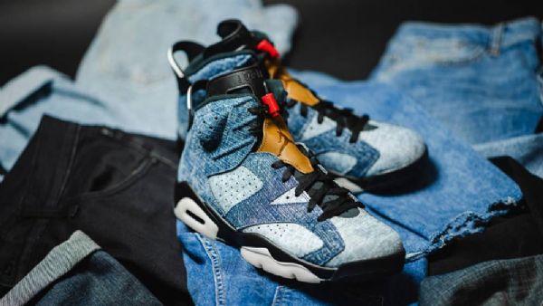 Pánské Boty Nike Air Jordan 6 Washed Modrý