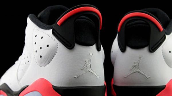 Pánské Infračervené Boty Nike Air Jordan 6 Low Tops Bílý Červený
