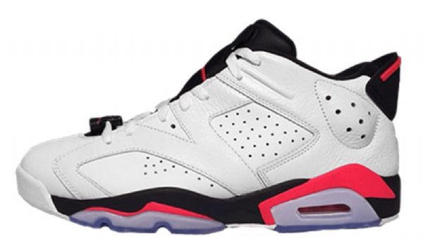 Pánské Infračervené Boty Nike Air Jordan 6 Low Tops Bílý Červený