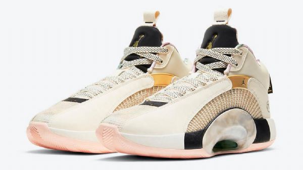 Boty Nike Air Jordan 35 Paris Pale Ivory Pro Muže Khaki