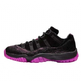Dámské Boty Nike Air Jordan 11 Low Tops Rook To Queen Černá Nachový