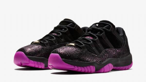Dámské Boty Nike Air Jordan 11 Low Tops Rook To Queen Černá Nachový