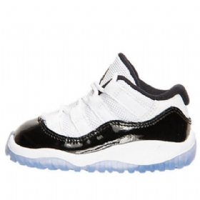 Nike Air Jordan 11 Retro Low Tops Bt Basketbalové Boty Pro Děti Černá Bílý