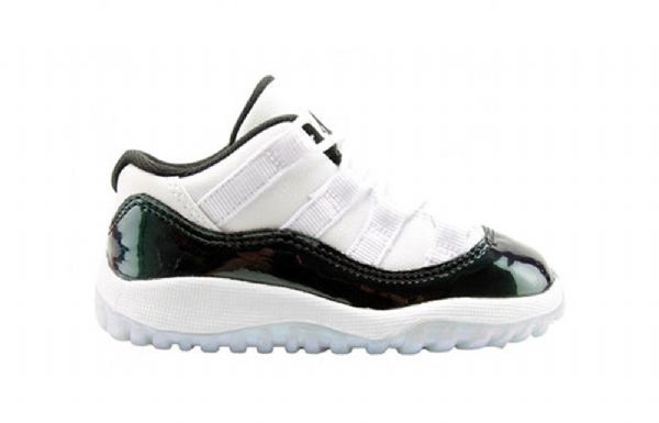 Nike Air Jordan 11 Retro Low Tops Td Basketbalové Boty Pro Děti Bílá Zelená