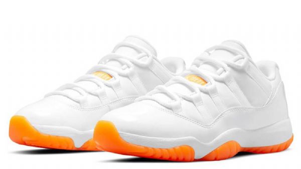 Nike Air Jordan Retro 11 Nízké Citrusové Boty Pro Muže Bílé