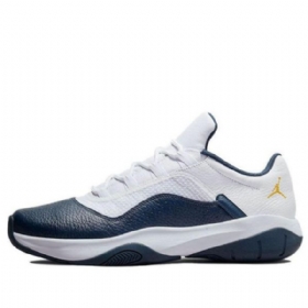 Nízké Retro Basketbalové Boty Nike Air Jordan 11 cmft Pro Muže Bílé Námořnické Modré