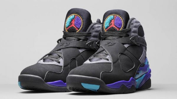 Boty Nike Air Jordan 8 Aqua Pro Muže Černá Fialová