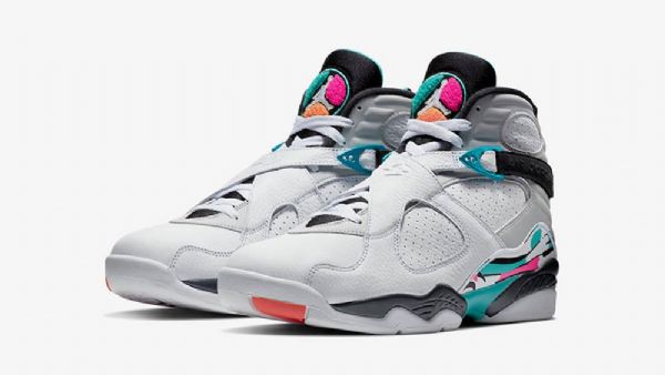 Pánské Boty Nike Air Jordan 8 South Beach Pro Muže Bílé