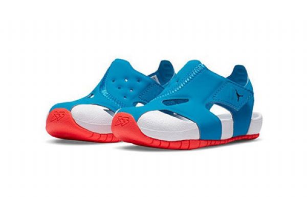 Nike Air Jordan Td Flare Game Time Sandály Na Suchý Zip Pro Děti Bílá Modrá