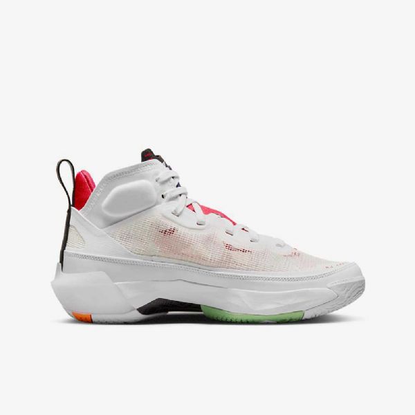 Boty Nike Air Jordan Xxxvii Pro Děti Bílý Light Stříbrný Černá Červený