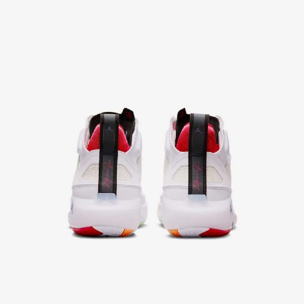 Boty Nike Air Jordan Xxxvii Pro Děti Bílý Light Stříbrný Černá Červený