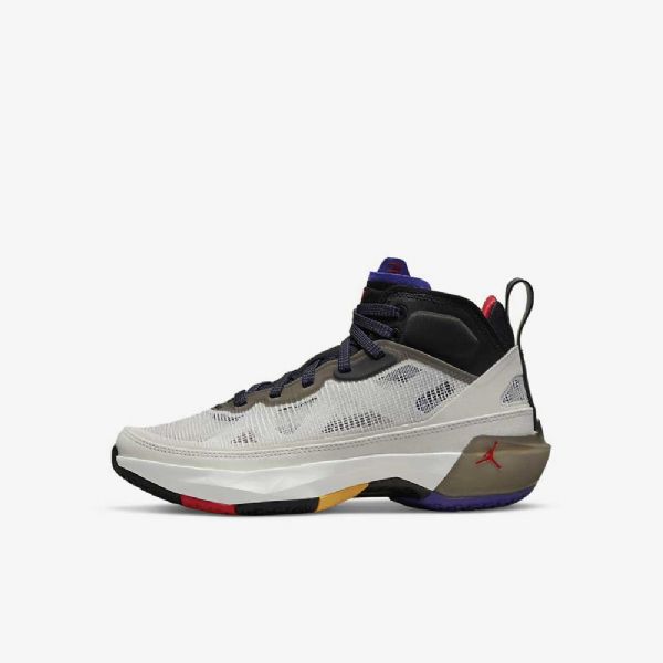 Boty Nike Air Jordan Xxxvii Pro Děti Světle Černá Tmavě Červená