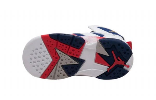 Nike Air Jordan 7 Retro Bt Basketbalové Boty Pro Děti Bílá Modrá