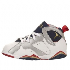 Nike Air Jordan 7 Retro Td Basketbalové Boty Pro Děti Tmavě Modrá Bílý