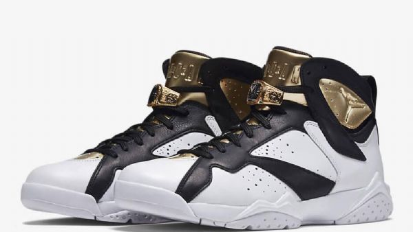 Pánské Boty Nike Air Jordan 7 Champagne Černá Bílý