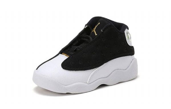 Nike Air Jordan 13 Retro Gt Basketbalové Boty Pro Děti Černá Bílý
