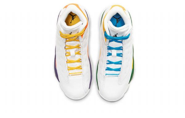 Nike Air Jordan 13 Retro Ps Basketbalové Boty Pro Děti Bílé